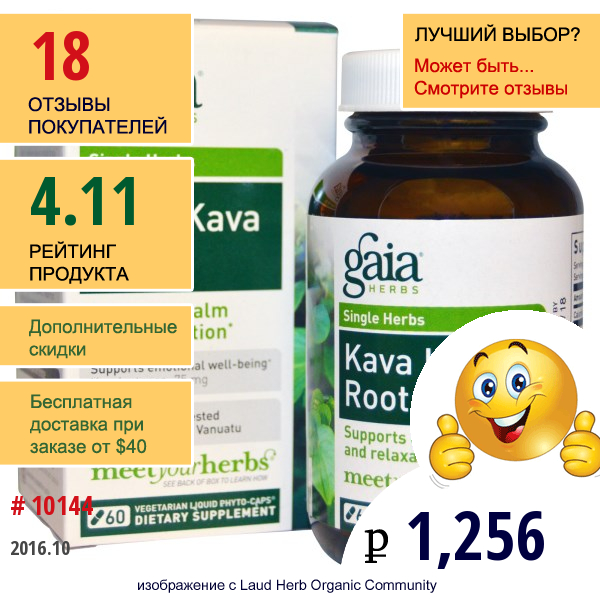 Gaia Herbs, Корень Кава-Кавы, 60 Растительных Жидких Фитокапсул