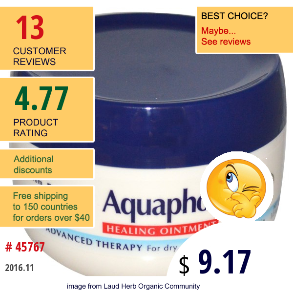 Aquaphor, Healing Ointment, Skin Protectant, 3.5 Oz (99 G)