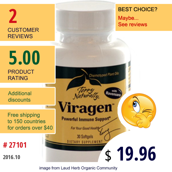 Europharma, Terry Naturally, Terry Naturally, Viragen, 30 Softgels  