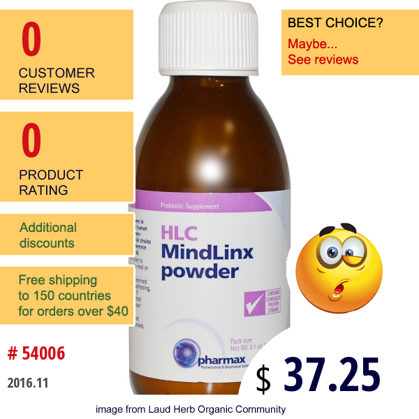 Pharmax, Hlc Mindlinx Powder, 2.1 Oz (60 G) (Ice)   