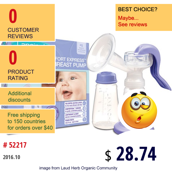 Lansinoh, Comfort Express Manual Breast Pump, 1 Pump  