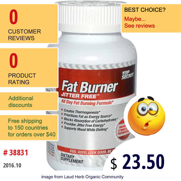 Top Secret Nutrition, Fat Burner, 120 Capsules  