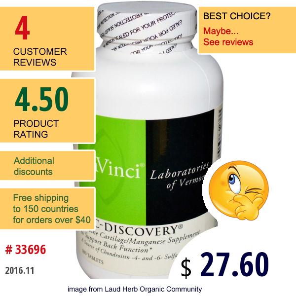 Davinci Laboratories Of Vermont, Disc-Discovery, 180 Tablets