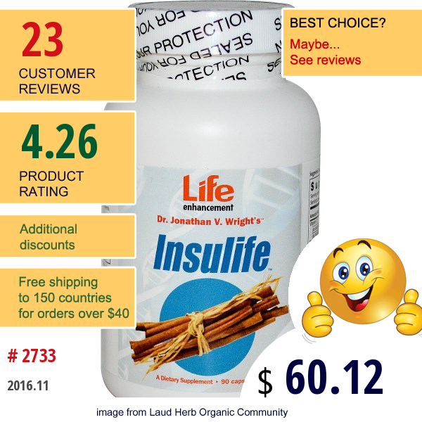 Life Enhancement, Insulife, 90 Capsules