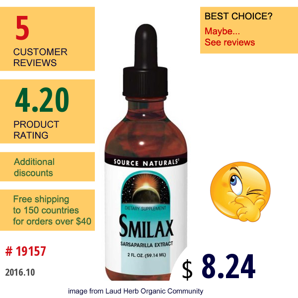 Source Naturals, Smilax, 2 Fl Oz (59.14 Ml)