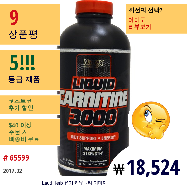 Nutrex Research Labs, 액체 카르니틴 3000, 베리 블라스트, 16 액량 온스(473 ㎖)