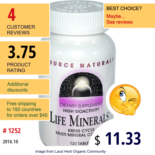 Source Naturals, Life Minerals, 120 Tablets