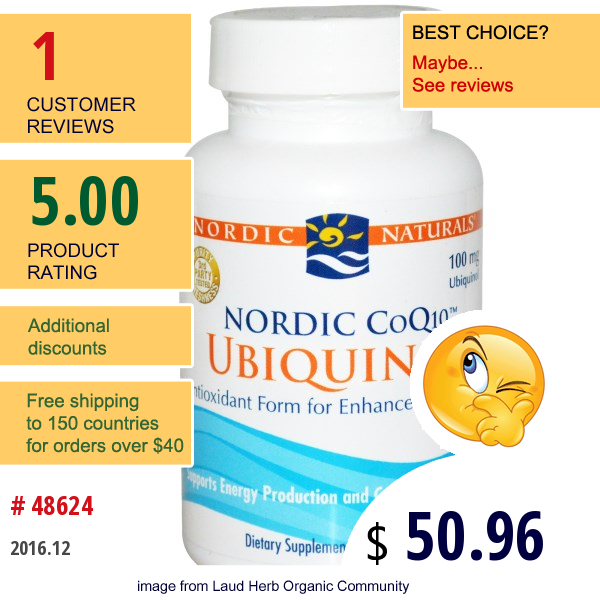 Nordic Naturals, Nordic Coq10, Ubiquinol, 100 Mg, 60 Soft Gels