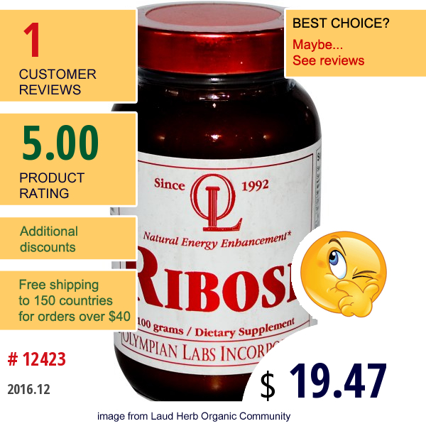 Olympian Labs Inc., Ribose, Powder, 100 G  