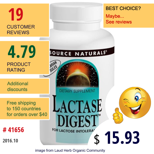 Source Naturals, Lactase Digest, 180 Veggie Caps