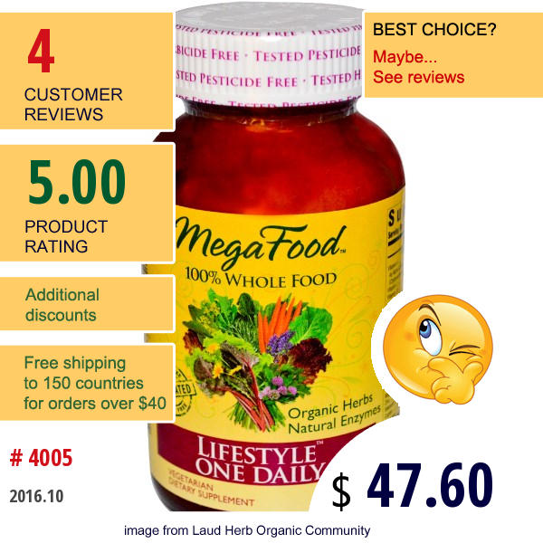 Megafood, Lifestyle One Daily, 90 Tablets  