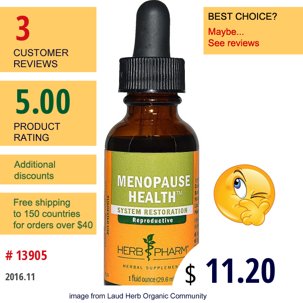 Herb Pharm, Menopause Health, 1 Fl Oz (29.6 Ml)