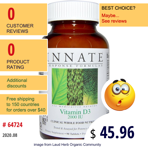 Innate Response Formulas, Vitamin D3, 2000 Iu, 90 Tablets  