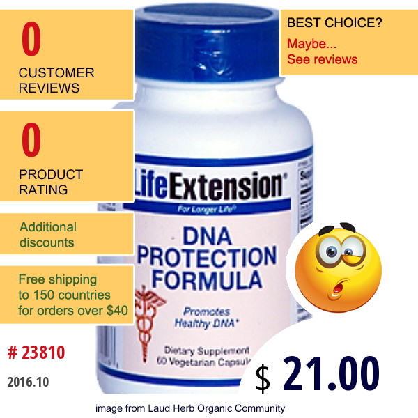 Life Extension, Dna Protection Formula, 60 Veggie Caps  