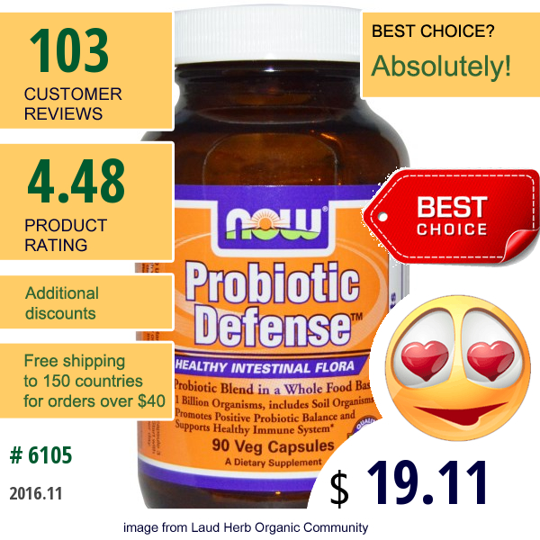 Now Foods, Probiotic Defense, 90 Veggie Caps