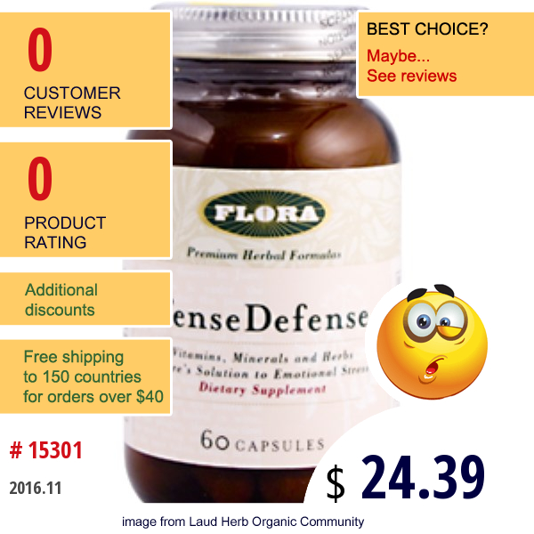 Flora, Tensedefense, 60 Capsules  