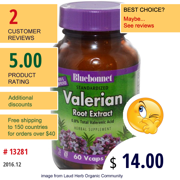 Bluebonnet Nutrition, Valerian Root Extract, 60 Vcaps