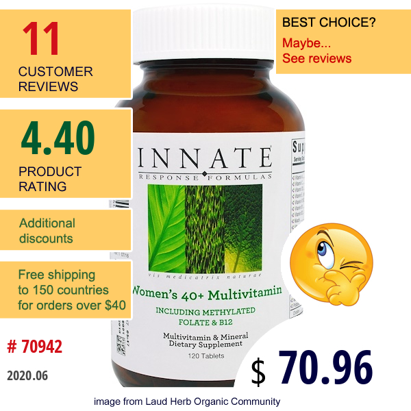 Innate Response Formulas, Women'S 40+ Multivitamin, 120 Tablets