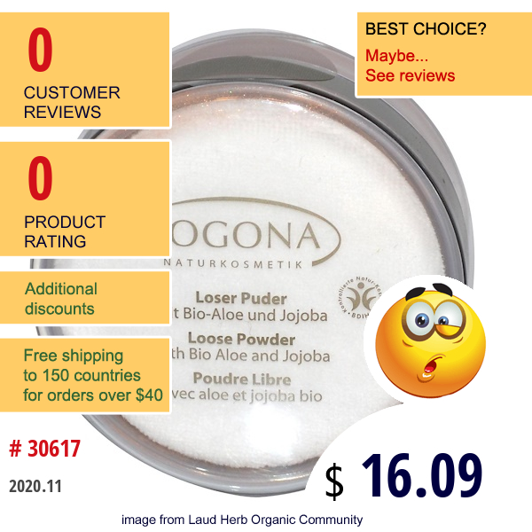 Logona Naturkosmetik, Loose Powder, Golden Bronze 02, 0.53 Fl Oz (15 G)  