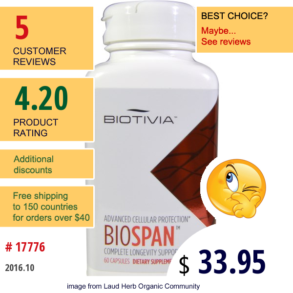 Biotivia, Bio Span, 500 Mg, 60 Veggie Caps