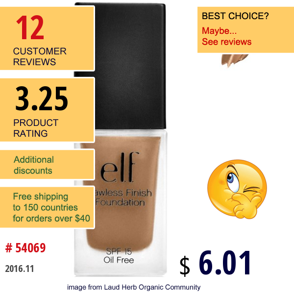 E.l.f. Cosmetics, Studio Flawless Finish Foundation, Coco, 0.8 Oz (23 G)  