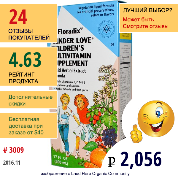 Flora, Floradix, Средство, Которое Любят Дети, Мультивитаминная Добавка Для Детей, 17 Жидких Унций (500 Мл)