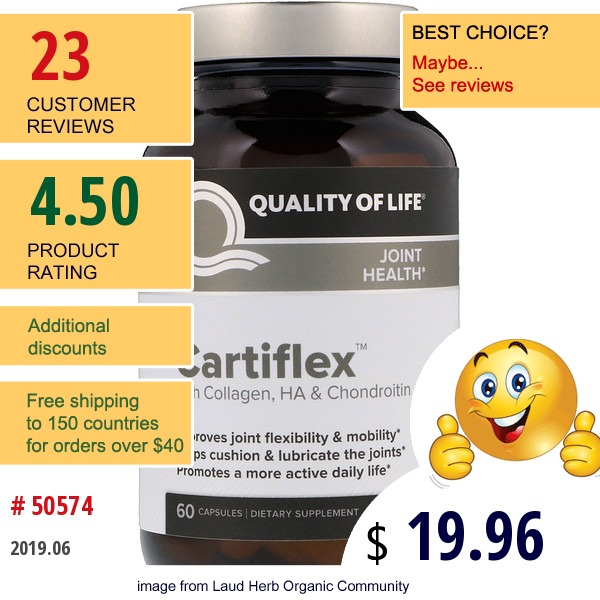 Quality Of Life Labs, Cartiflex, 60 Capsules
