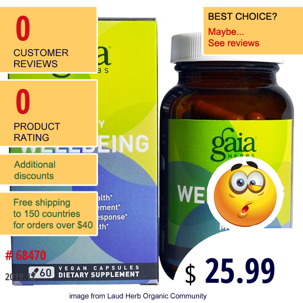 Gaia Herbs, Daily Wellbeing For Men, 60 Vegan Caps  