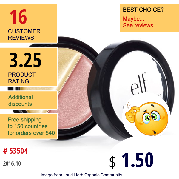 E.l.f. Cosmetics, Duo Eyeshadow Cream, Sugar Cookie, 0.10 Oz (3 G)  