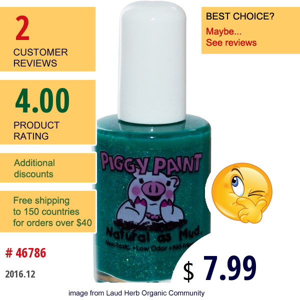 Piggy Paint, Nail Polish, Puttin On The Glitz, 0.5 Fl Oz (15 Ml)  