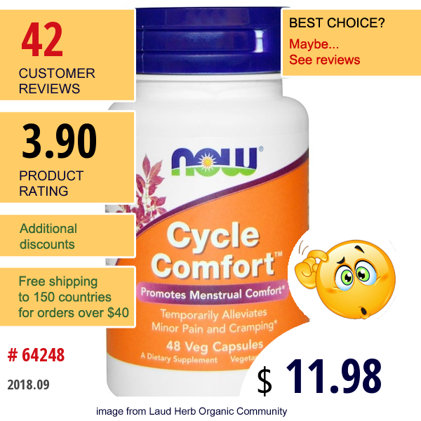 Now Foods, Cycle Comfort, 48 Veggie Caps  