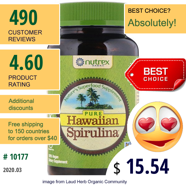 Nutrex Hawaii, Pure Hawaiian Spirulina, Powder, 5 Oz (142 G)