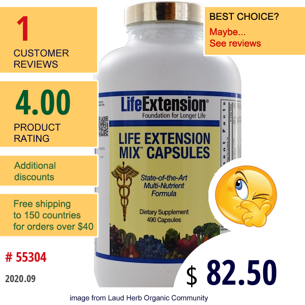 Life Extension, Mix Capsules, 490 Capsules  