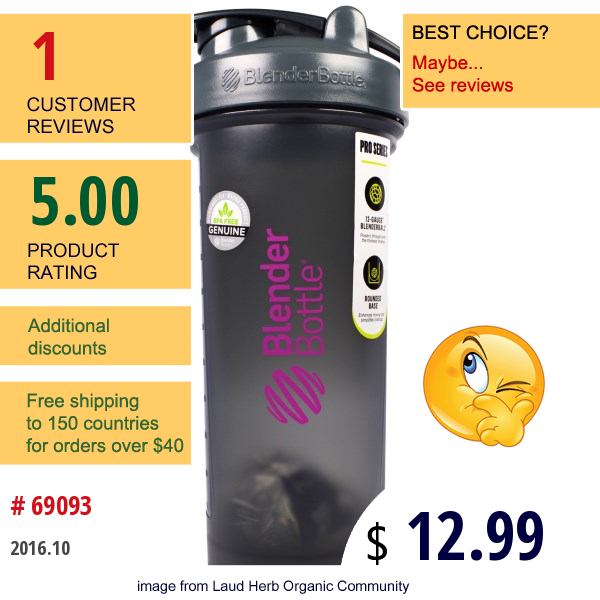Sundesa, Blender Bottle Pro45, Proseries, Grey/pink, 45 Oz Sundesa, Blender Bottle Pro45, Proseries, Grey/pink, 45 Oz