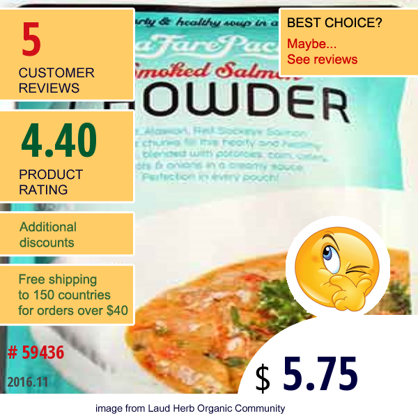 Sea Fare Pacific, Smoked Salmon Chowder, 9 Oz (255 G)