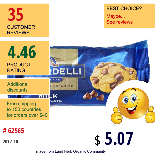 Ghirardelli, Premium Baking Chips, Milk Chocolate, 11.5 Oz (326 G)