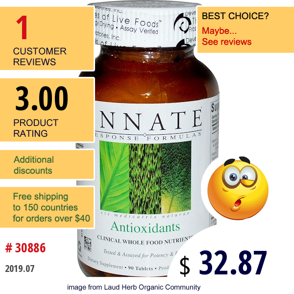 Innate Response Formulas, Antioxidants, 90 Tablets  