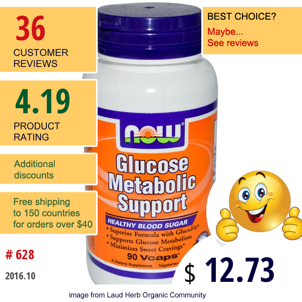Now Foods, Glucose Metabolic Support, 90 Vcaps