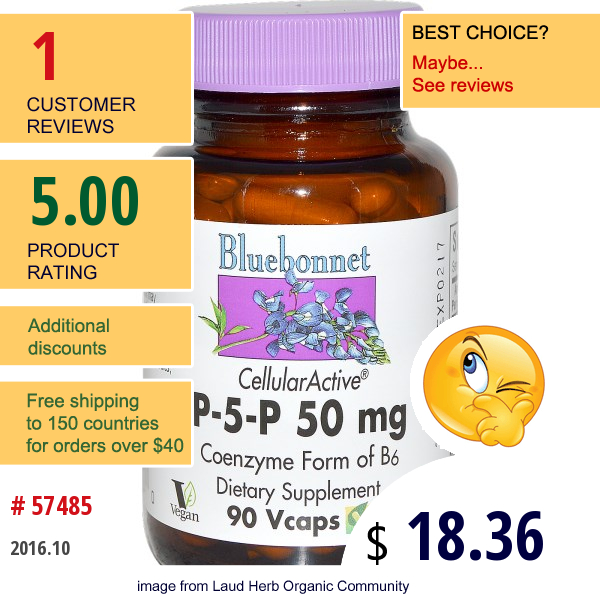 Bluebonnet Nutrition, P-5-P, 50 Mg, 90 Veggie Caps