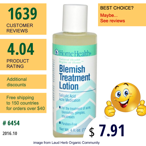 Home Health, Blemish Treatment Lotion, 4 Fl Oz (118 Ml)  