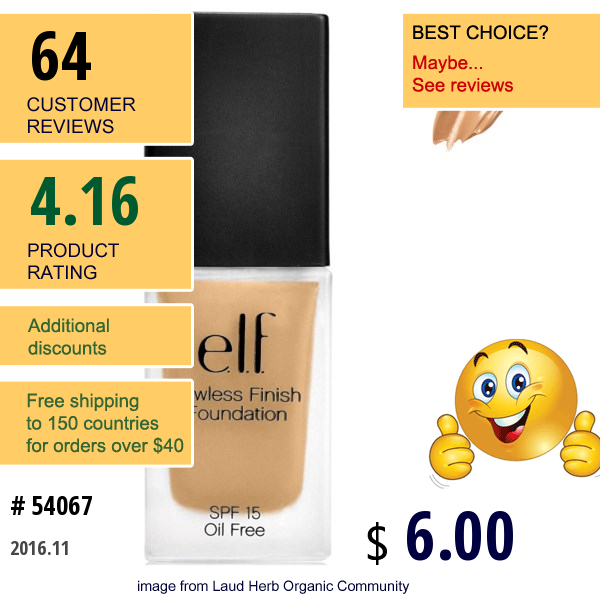 E.l.f. Cosmetics, Flawless Finish Foundation, Caramel, 0.8 Oz (23 G)