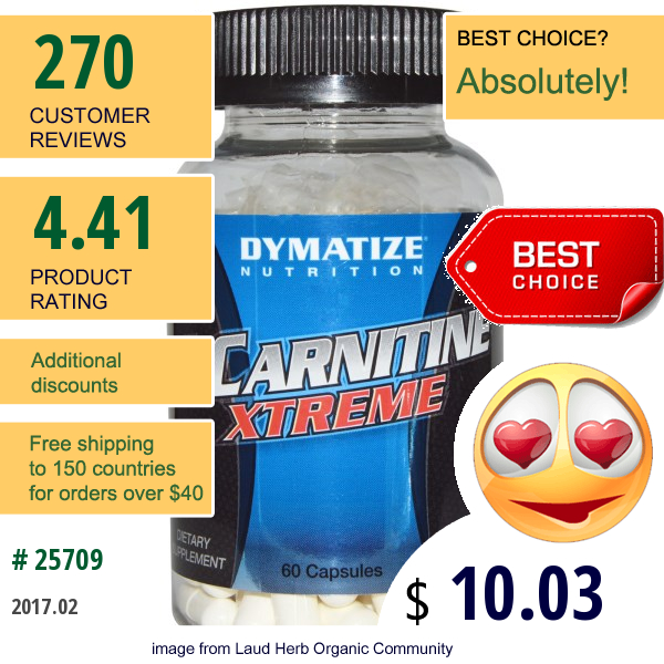 Dymatize Nutrition, L-Carnitine Xtreme, 60 Capsules