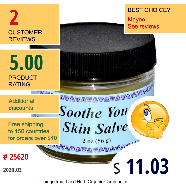 Wiseways Herbals, Soothe Your Skin Salve, 2 Oz (56 G) Wiseways Herbals, Soothe Your Skin Salve, 2 Oz (56 G)