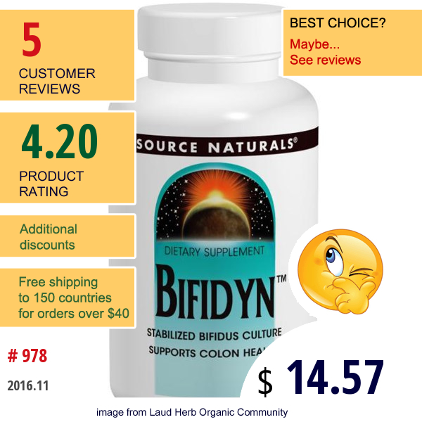 Source Naturals, Bifidyn, 2 Oz (56.7 G)  