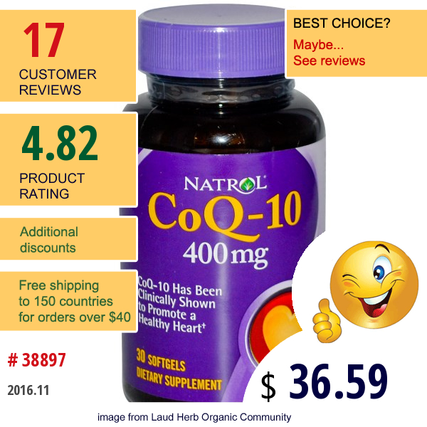 Natrol, Coq-10, 400 Mg, 30 Softgels  