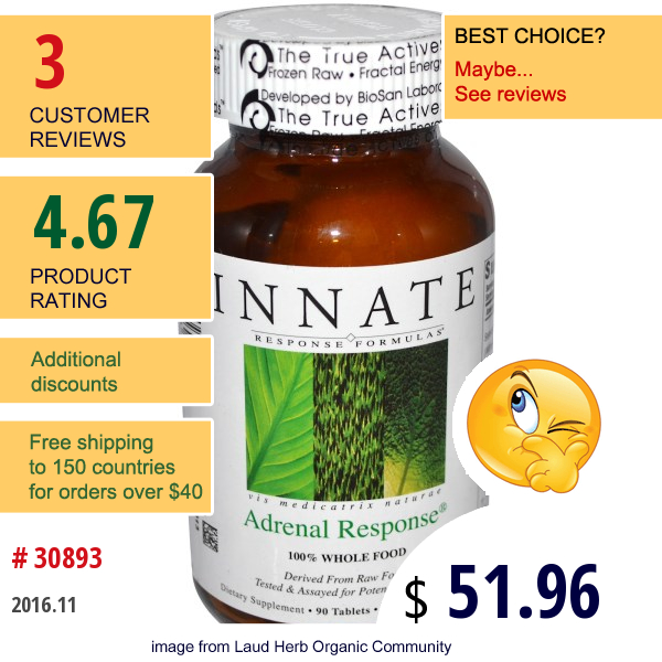 Innate Response Formulas, Adrenal Response, 90 Tablets  