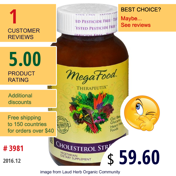 Megafood, Therapeutix, Cholesterol Strength, 90 Tablets  