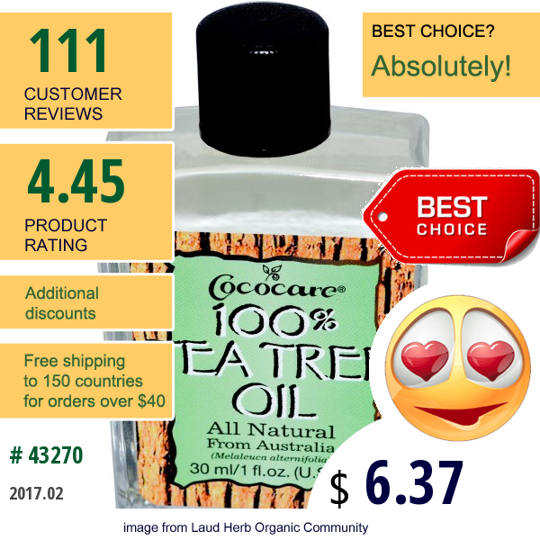 Cococare, 100% Tea Tree Oil, 1 Fl Oz (30 Ml)