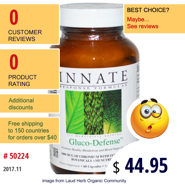 Innate Response Formulas, Gluco-Defense, 60 Capsules  