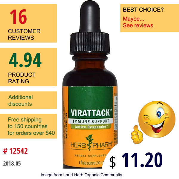 Herb Pharm, Virattack, 1 Fl Oz (30 Ml)